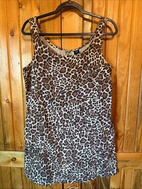 GAP Leopard Print Sleeveless Mini Dress